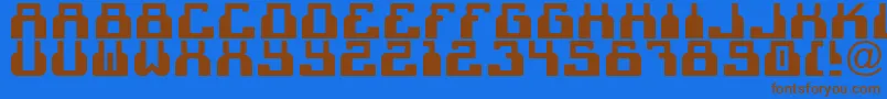 C2cBlack Font – Brown Fonts on Blue Background