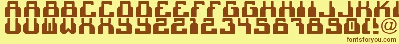 C2cBlack Font – Brown Fonts on Yellow Background