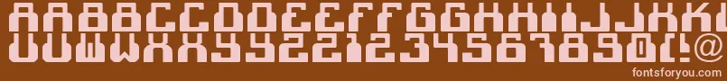 C2cBlack Font – Pink Fonts on Brown Background