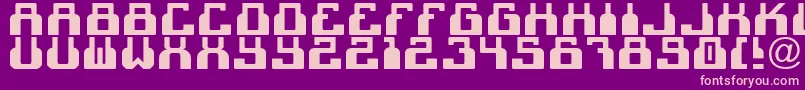 C2cBlack-fontti – vaaleanpunaiset fontit violetilla taustalla
