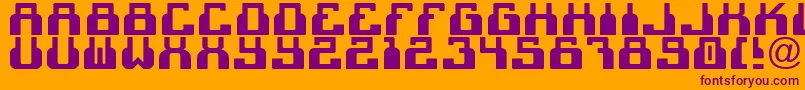 Fonte C2cBlack – fontes roxas em um fundo laranja