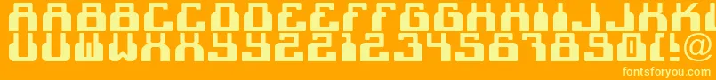 fuente C2cBlack – Fuentes Amarillas Sobre Fondo Naranja