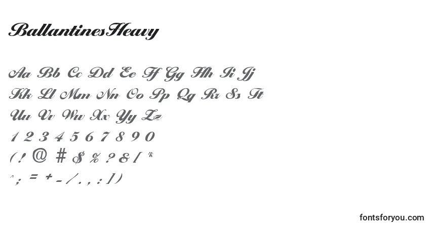 A fonte BallantinesHeavy – alfabeto, números, caracteres especiais