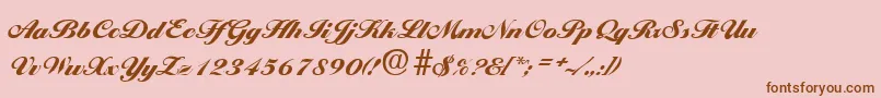 BallantinesHeavy Font – Brown Fonts on Pink Background