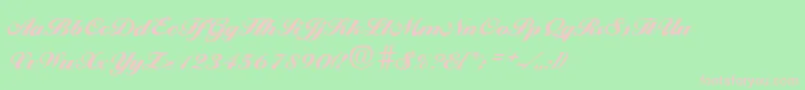 BallantinesHeavy Font – Pink Fonts on Green Background