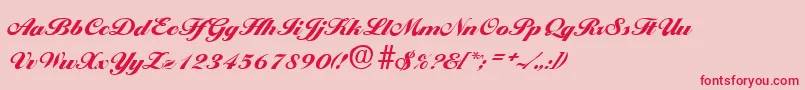 BallantinesHeavy Font – Red Fonts on Pink Background