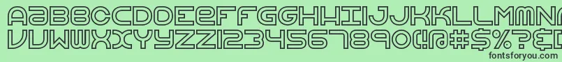 VertigoUprightBrk Font – Black Fonts on Green Background
