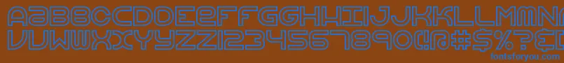 フォントVertigoUprightBrk – 茶色の背景に青い文字
