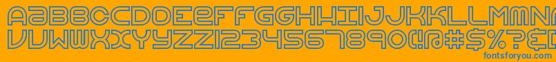 VertigoUprightBrk Font – Blue Fonts on Orange Background