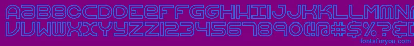 Police VertigoUprightBrk – polices bleues sur fond violet