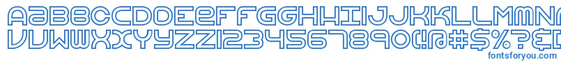 VertigoUprightBrk Font – Blue Fonts on White Background