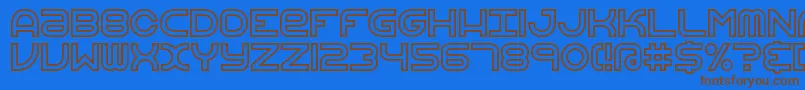 VertigoUprightBrk Font – Brown Fonts on Blue Background