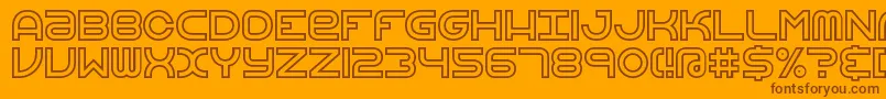 VertigoUprightBrk Font – Brown Fonts on Orange Background