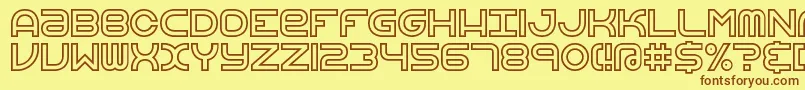 VertigoUprightBrk Font – Brown Fonts on Yellow Background