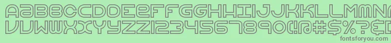 fuente VertigoUprightBrk – Fuentes Grises Sobre Fondo Verde