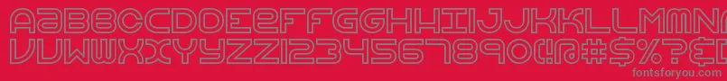 VertigoUprightBrk Font – Gray Fonts on Red Background