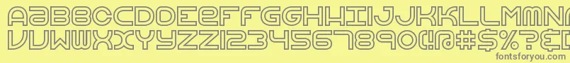 VertigoUprightBrk Font – Gray Fonts on Yellow Background
