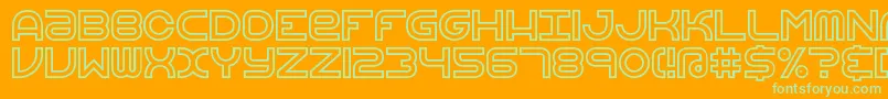 VertigoUprightBrk Font – Green Fonts on Orange Background