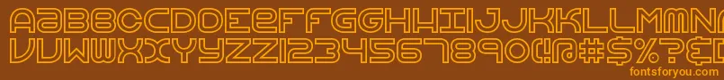 VertigoUprightBrk Font – Orange Fonts on Brown Background
