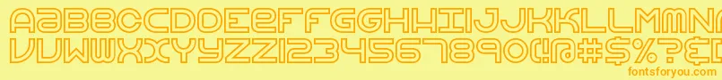 VertigoUprightBrk Font – Orange Fonts on Yellow Background