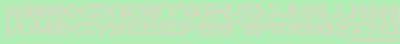 VertigoUprightBrk Font – Pink Fonts on Green Background