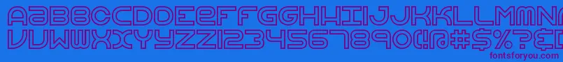 Police VertigoUprightBrk – polices violettes sur fond bleu