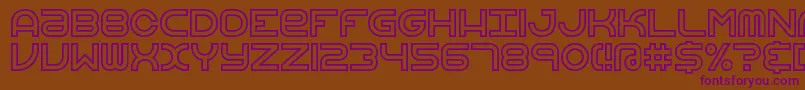 VertigoUprightBrk Font – Purple Fonts on Brown Background