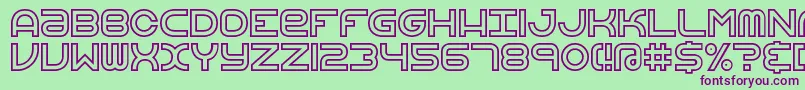 VertigoUprightBrk Font – Purple Fonts on Green Background