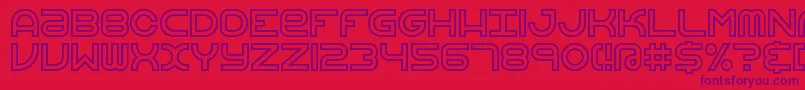 VertigoUprightBrk Font – Purple Fonts on Red Background