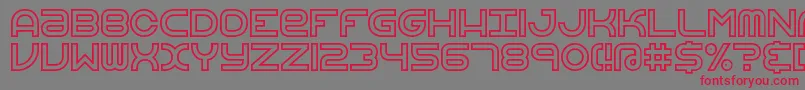 VertigoUprightBrk Font – Red Fonts on Gray Background