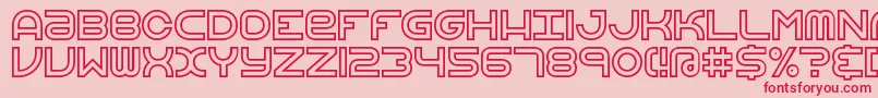 VertigoUprightBrk Font – Red Fonts on Pink Background