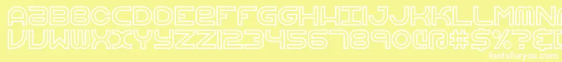 VertigoUprightBrk Font – White Fonts on Yellow Background