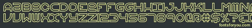 VertigoUprightBrk Font – Yellow Fonts on Black Background