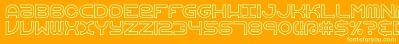 VertigoUprightBrk Font – Yellow Fonts on Orange Background