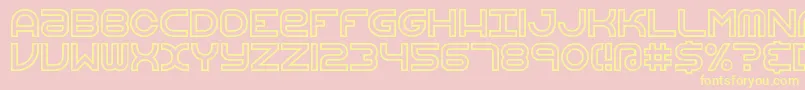 Weitere Informationen zur VertigoUprightBrk-Schriftart VertigoUprightBrk-Schriftart – Gelbe Schriften auf rosa Hintergrund