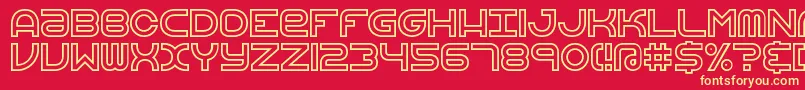 VertigoUprightBrk Font – Yellow Fonts on Red Background