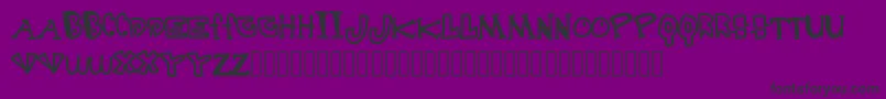 Czcionka Destruction – czarne czcionki na fioletowym tle