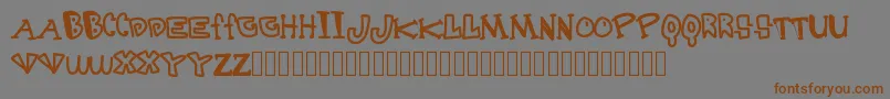 Destruction Font – Brown Fonts on Gray Background