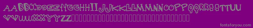 Destruction Font – Gray Fonts on Purple Background