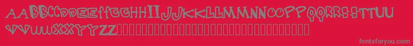 Destruction Font – Gray Fonts on Red Background