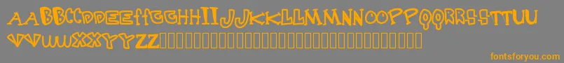 Destruction Font – Orange Fonts on Gray Background