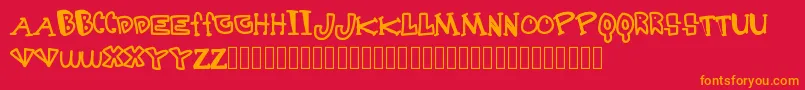 Destruction Font – Orange Fonts on Red Background