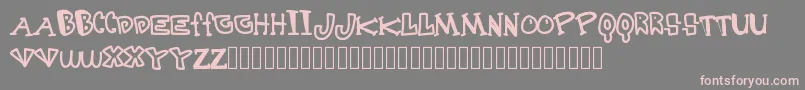 Destruction Font – Pink Fonts on Gray Background
