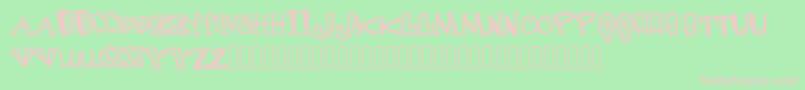 Destruction Font – Pink Fonts on Green Background