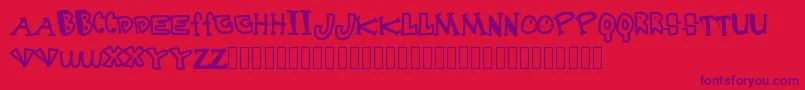 Destruction Font – Purple Fonts on Red Background