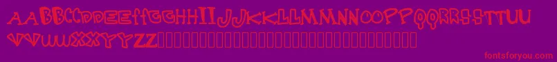 Destruction Font – Red Fonts on Purple Background