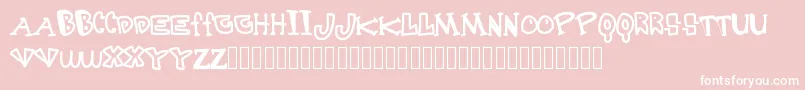 Destruction Font – White Fonts on Pink Background
