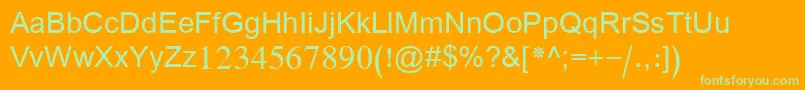 ArabicTransparent Font – Green Fonts on Orange Background