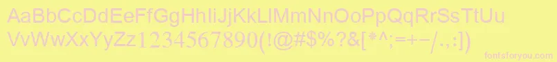 ArabicTransparent Font – Pink Fonts on Yellow Background