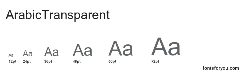 ArabicTransparent Font Sizes
